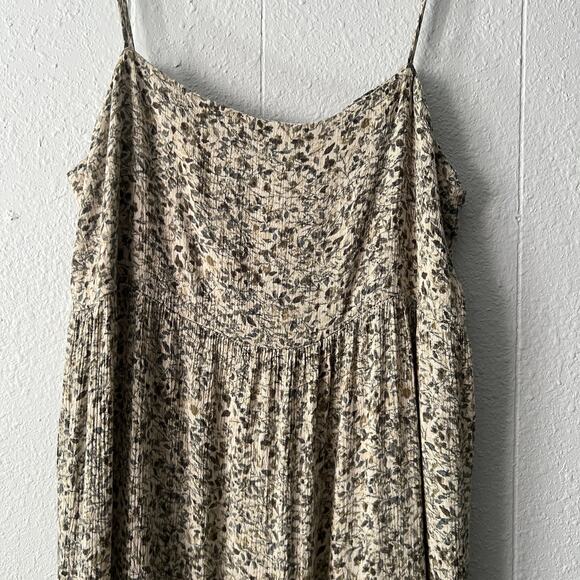 Carly Jean Babydoll Dress Womens Medium Floral Midi Dark Forest Fairy Boho Beach - Picture 3 of 15